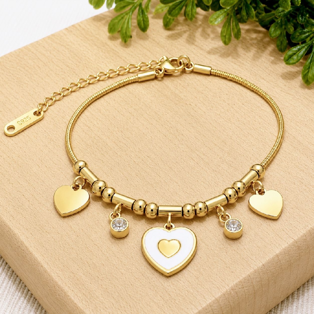 MJ Golden Love Chain Bracelet