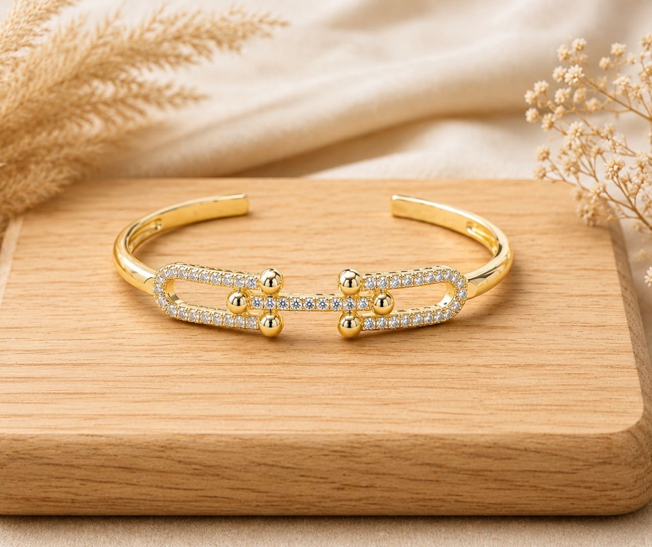 MJ Gold-Plated Grace Link Open Bracelet - Image 2