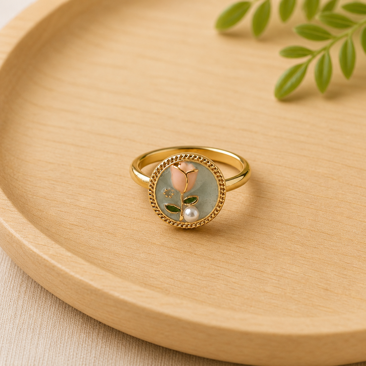 MJ Pearl Tulip Ring - Image 2