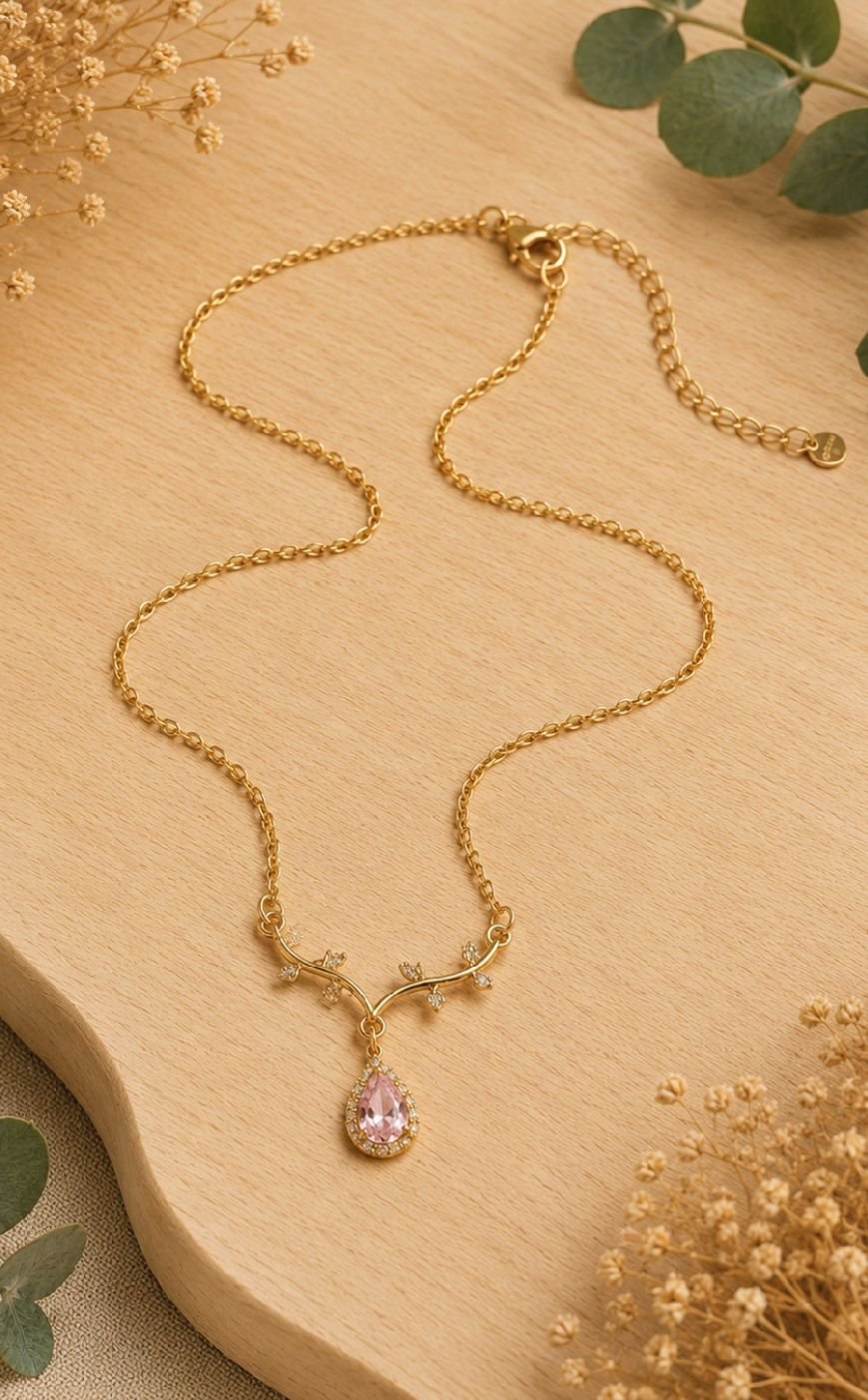 MJ Gold-Plated Blush Dew Necklace