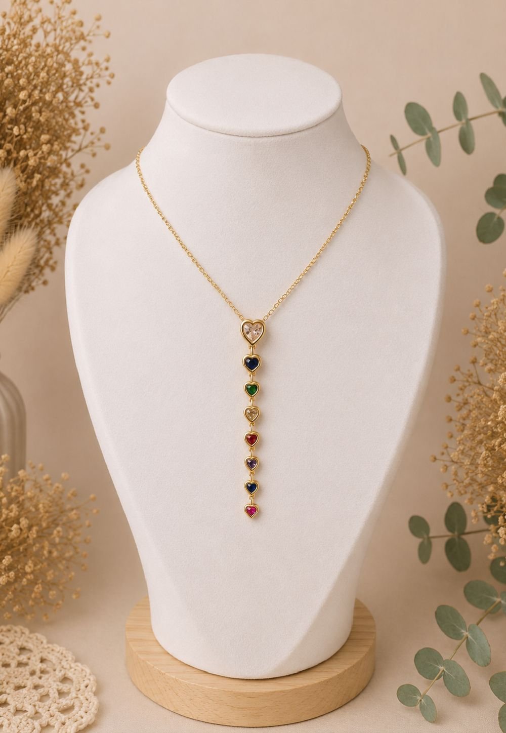 MJ Gold-Plated Colors of Love Drop Necklace