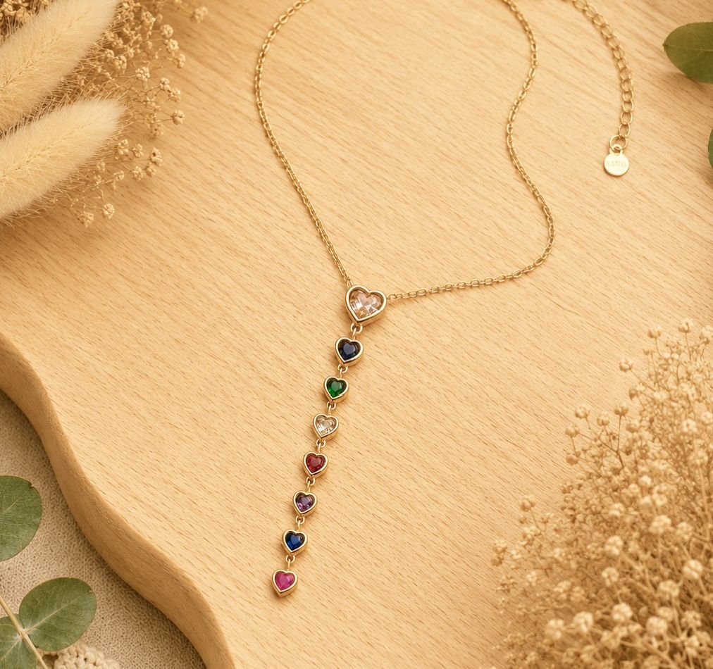 MJ Gold-Plated Colors of Love Drop Necklace - Image 2