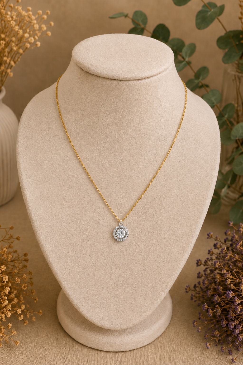 MJ Crystal Grace Charm Necklace