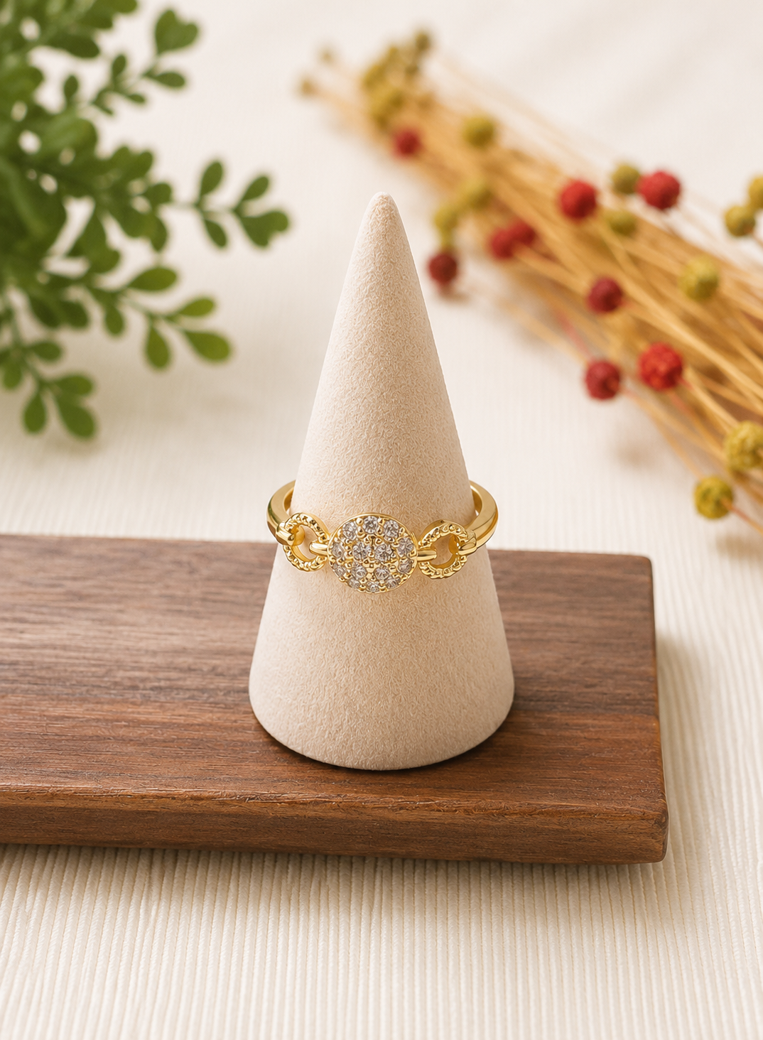 MJ Crystal Orb Ring