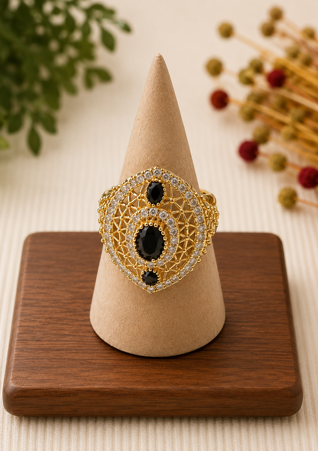 MJ Noir Sultana Ring