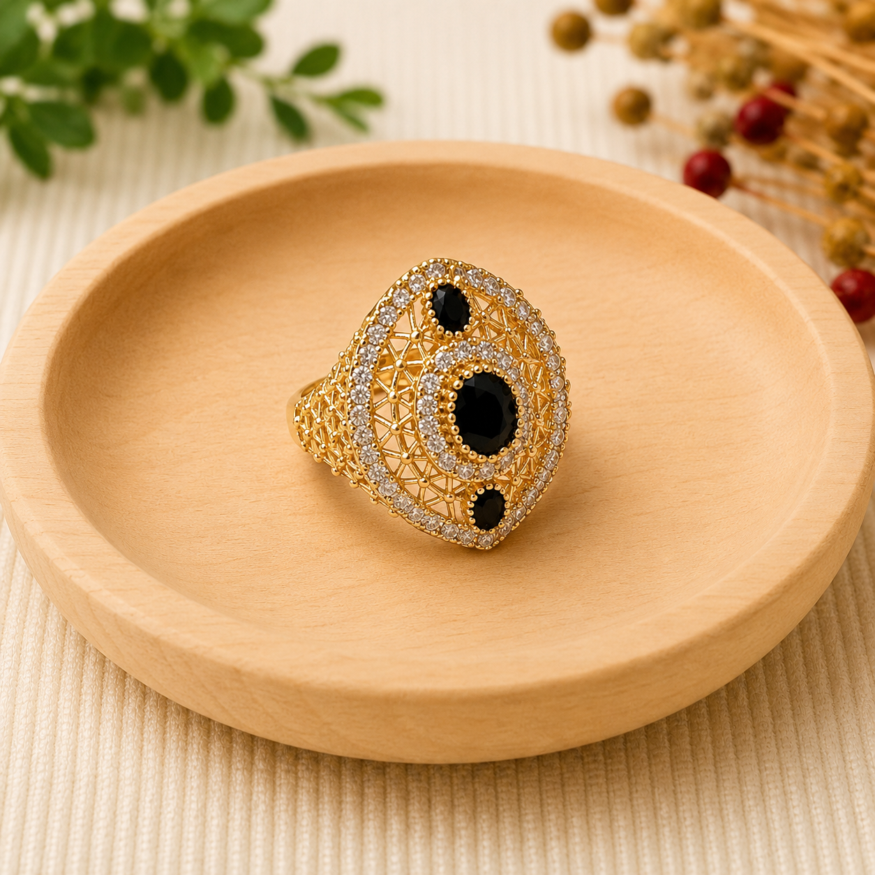 MJ Noir Sultana Ring - Image 2