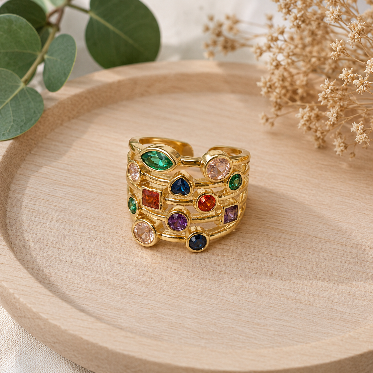 MJ Gold-Plated Carnival Spark Ring