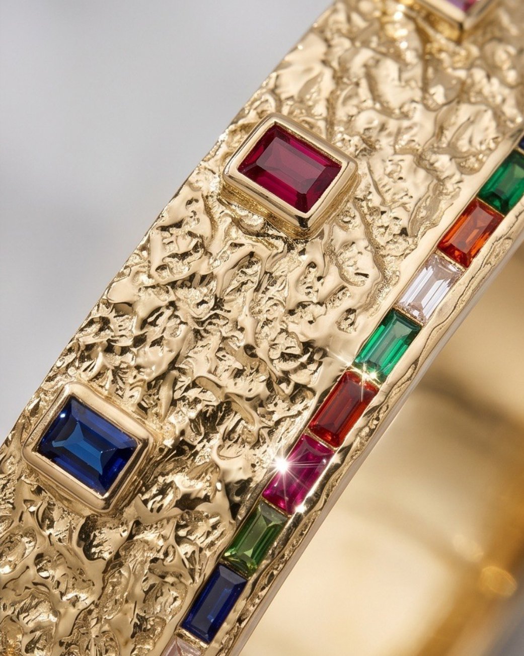 MJ Gold-Plated Zirconia Pop Open Bracelet - Image 2