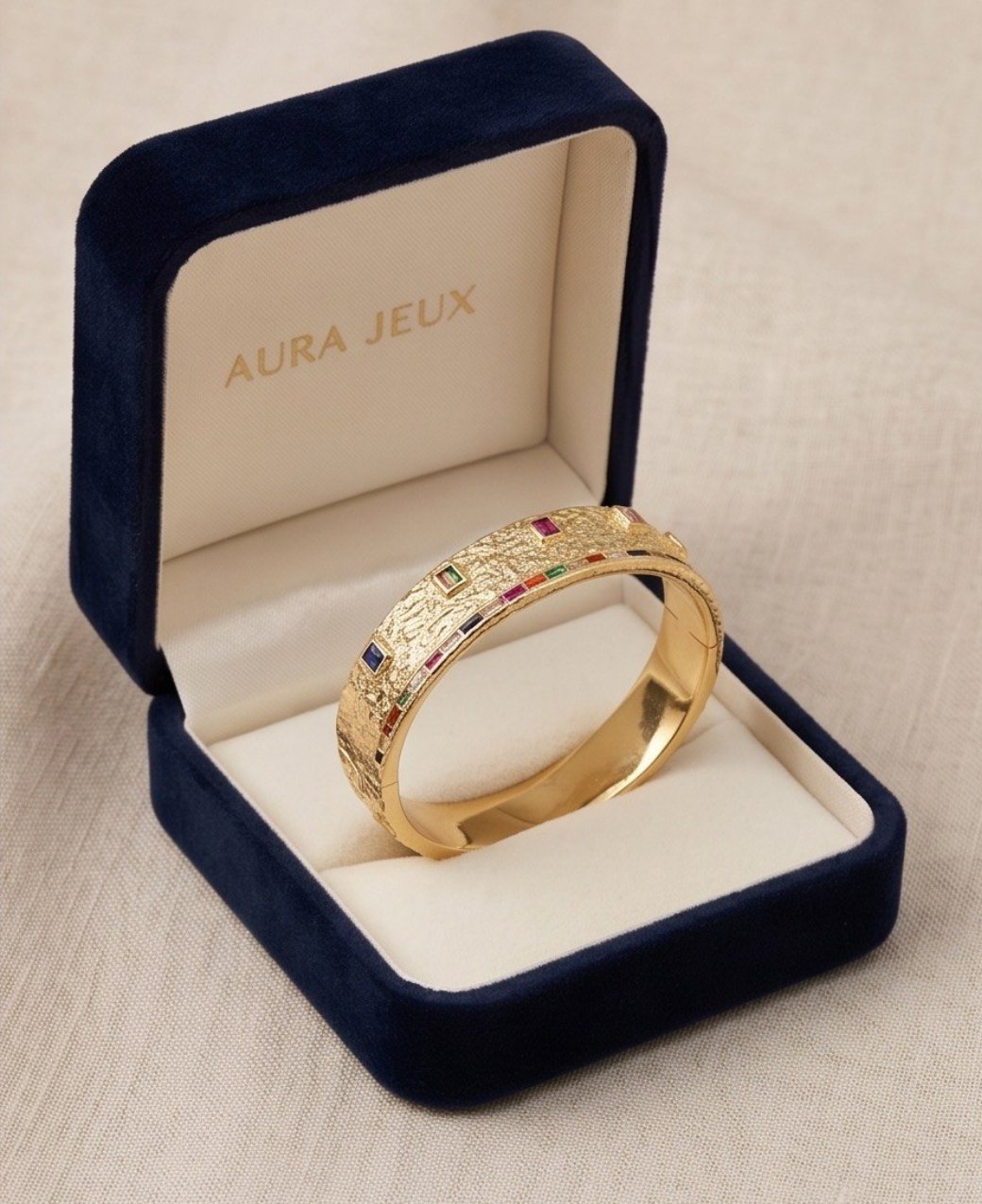 MJ Gold-Plated Zirconia Pop Open Bracelet - Image 4
