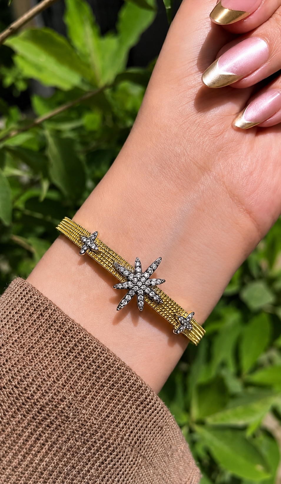 MJ Gold-Plated North Glow Open Bracelet