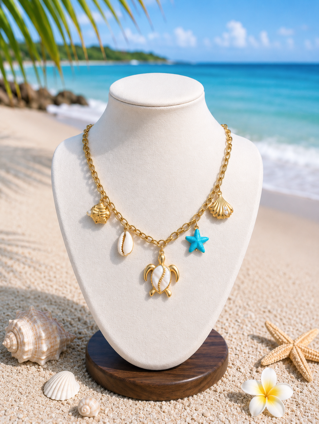 MJ Sea Turtle Charms Necklace