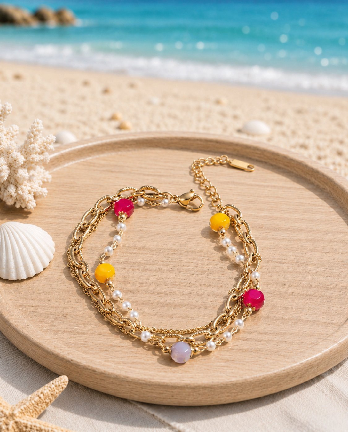MJ Layered Sunset Chain Bracelet