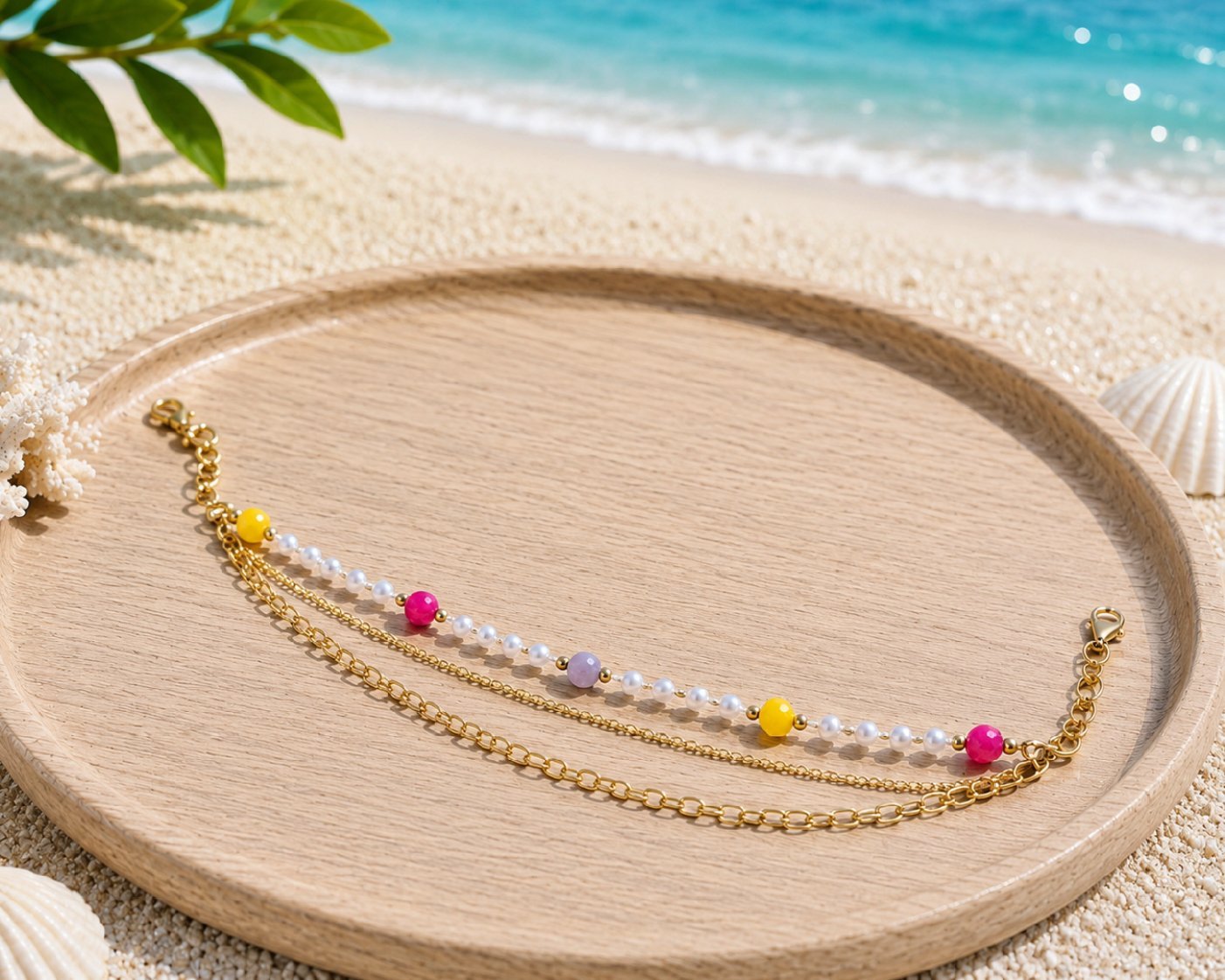 MJ Layered Sunset Chain Bracelet - Image 2