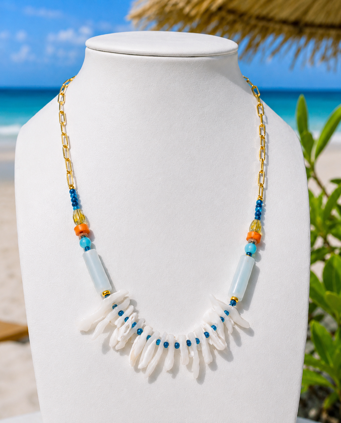 MJ White Coral Necklace
