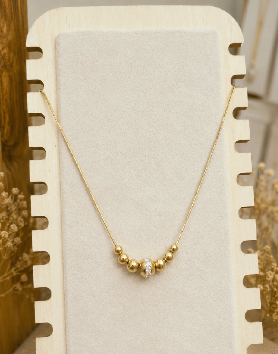 MJ Crystal Sphere Crystal Necklace - Image 2